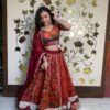 MAROON BLACK CC-4.1 Kutchhi Vintage Maroon Chaniya Choli Set