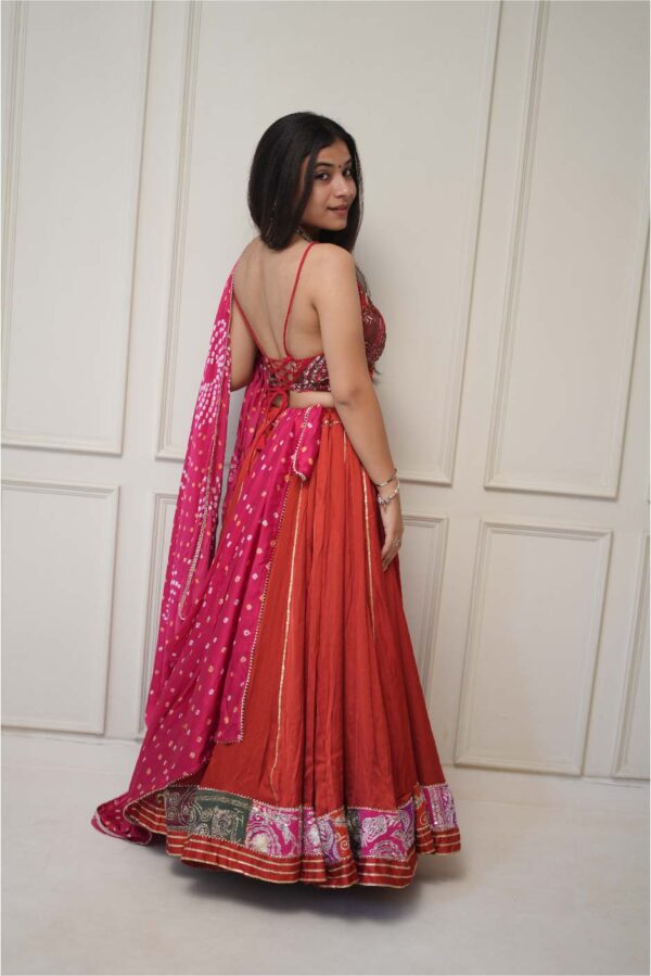 Jagruti Website 03-06 Vintage Rust & Rani Chaniya Choli Set