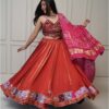 Jagruti Website 03-07 Vintage Rust & Rani Chaniya Choli Set