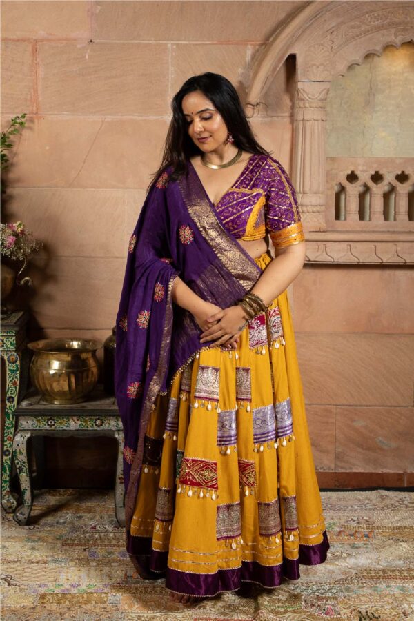 Patch work Vintage Chaniya Choli Set