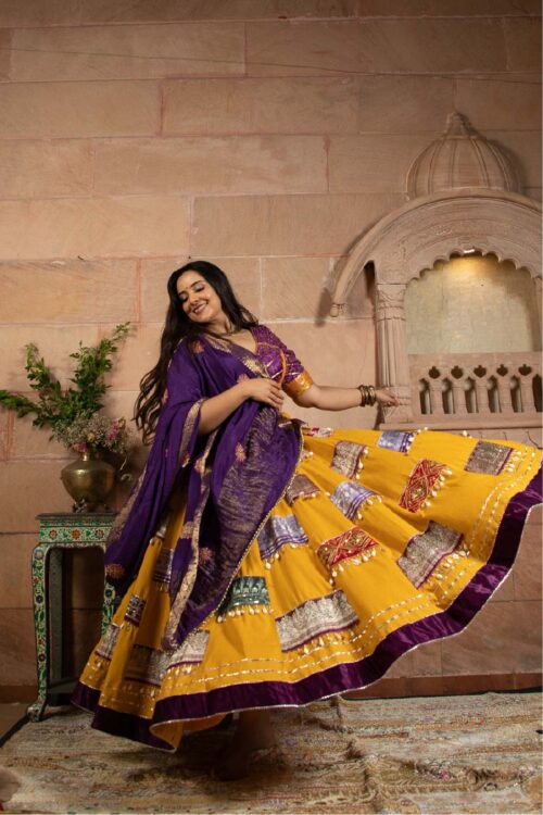 Patch work Vintage Chaniya Choli Set