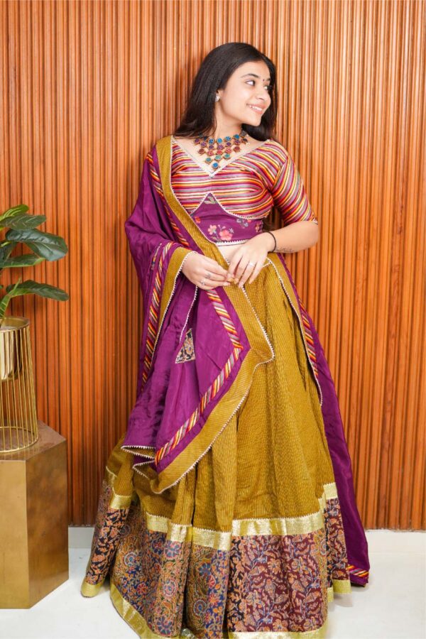 Jagruti Website 05-10 Ajrakh and Floral Chaniya Choli Set