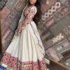 WHITE & WHITE CC-7.4 Pearl White Embroidery Chaniya Choli Set